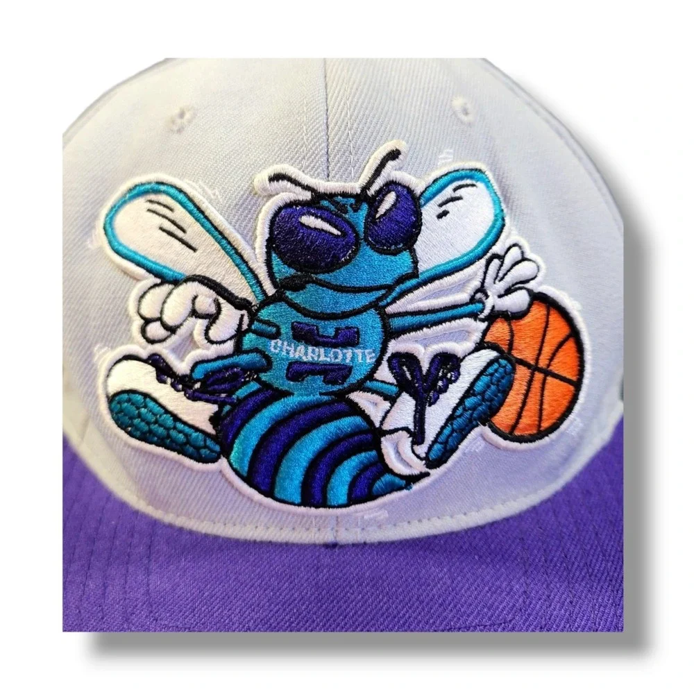 Mitchell & Ness NBA Charlotte Hornets 2 Tone Snapback Hat Cap 100%‎ Wool
